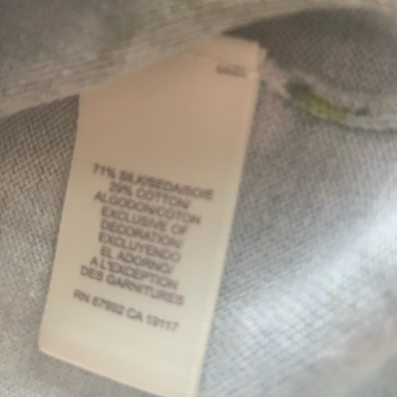 Sigrid Olsen Paisley 3/4 Sleeve Silk Tunic Top‎ Purple Green Women’s L Pre - Picture 5 of 9